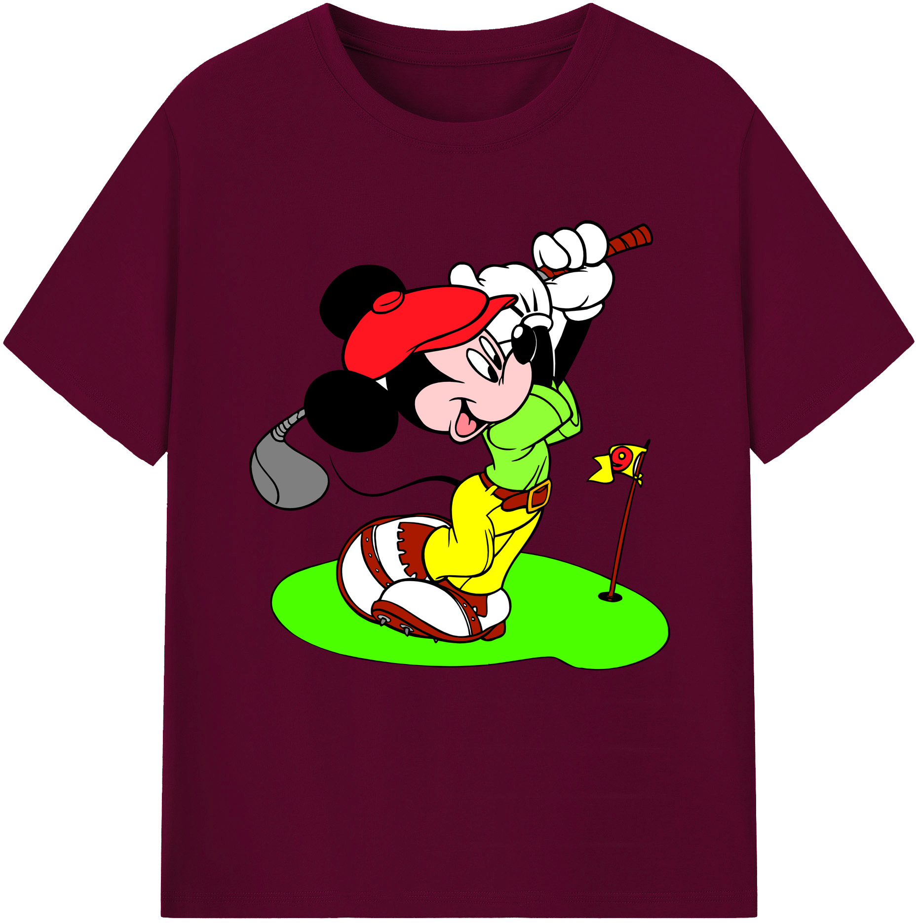 （画像用） ミッキーマウス Mickey Mouse レディースカジュアルプリントTシャツ（綿100％）